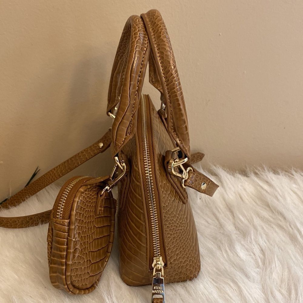 NWT Steve Madden (BHope) Satchel/Crossbody - Cognac - Picture 8 of 16